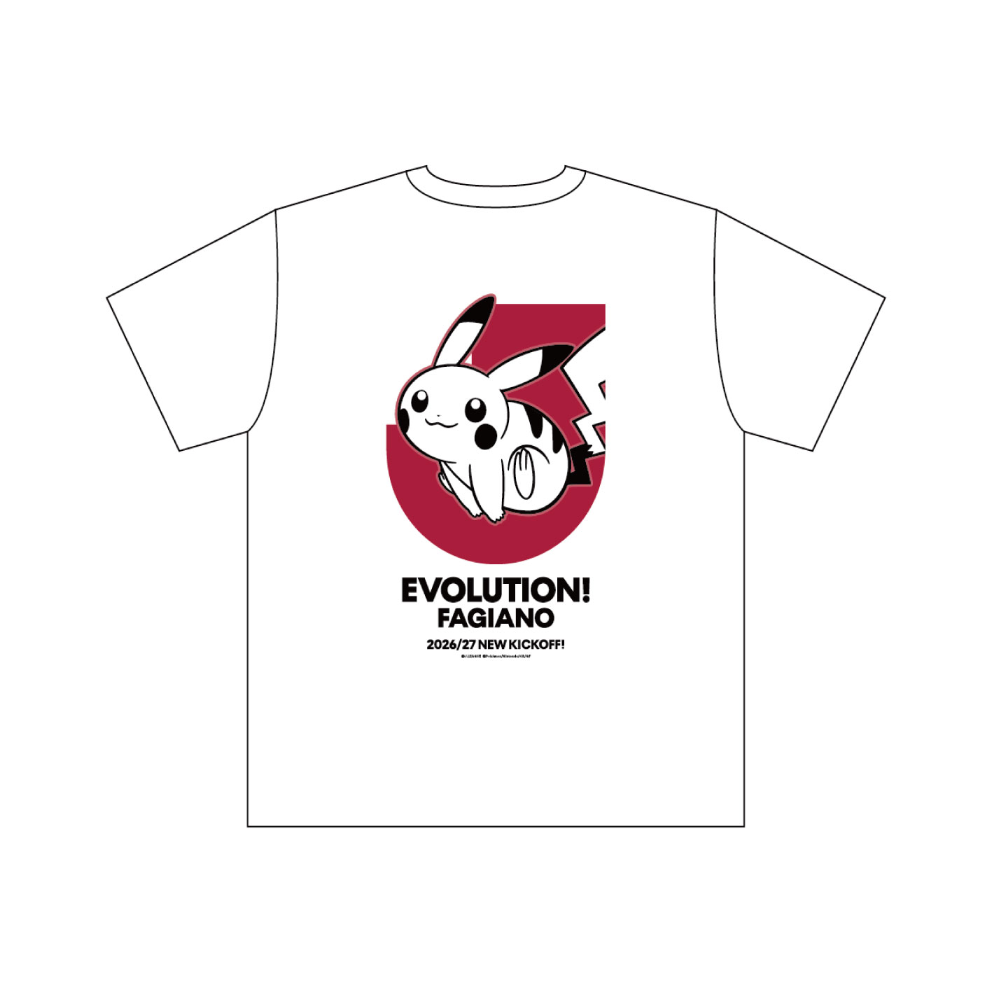 ファジアーノ岡山　ピカチュウ Ｔシャツ WHITE キッズ
