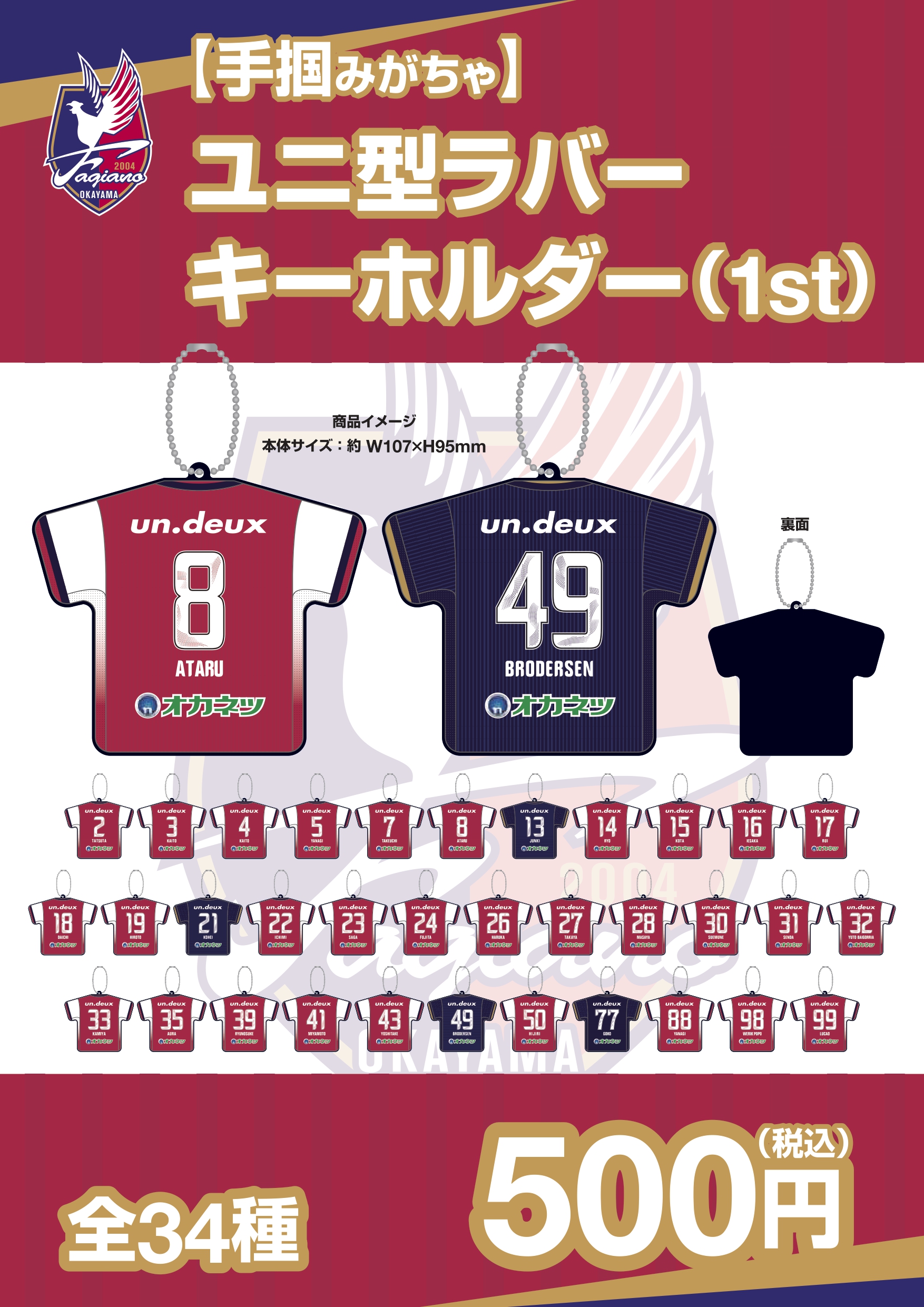 【手掴みがちゃ】ユニ型ラバーキーホルダー1st